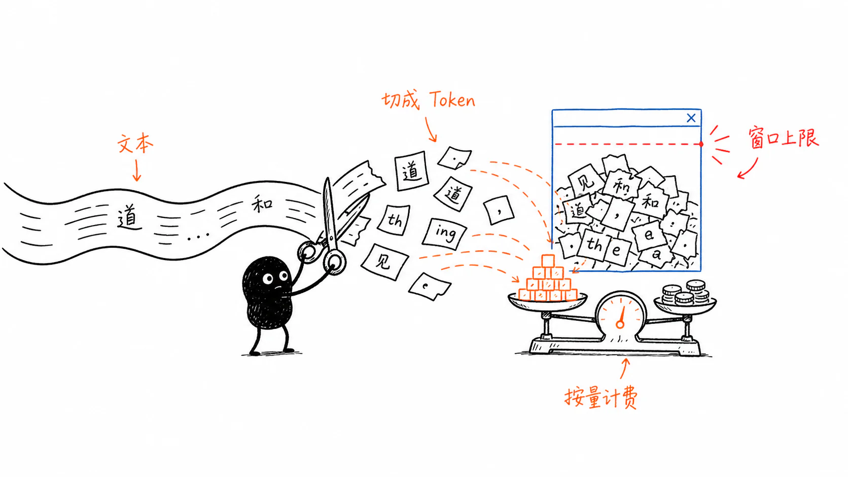 Token 计数原理示意图